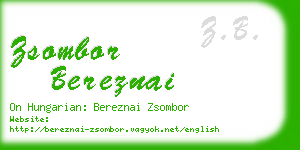 zsombor bereznai business card